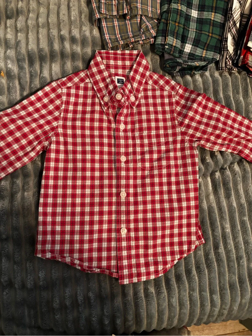 Large lot of Name Brand 12-18 months boys flannel shirts